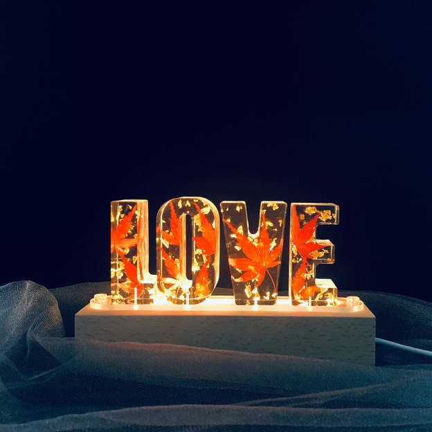 Mother's Day Gift Custom Resin Letter Lamp - HANDMADE-Engravingift