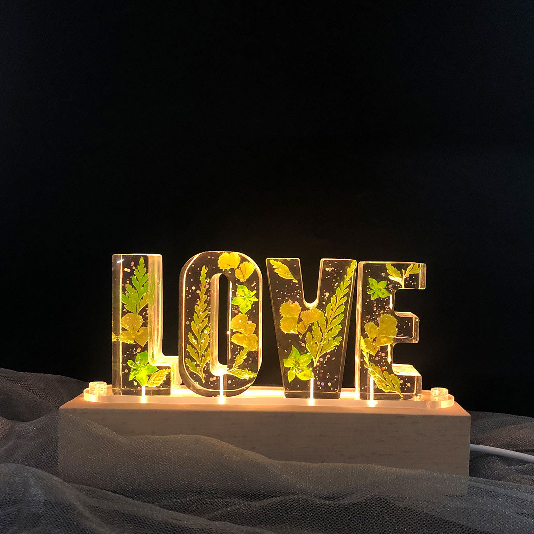 Mother's Day Gift Custom Resin Letter Lamp - HANDMADE-Engravingift