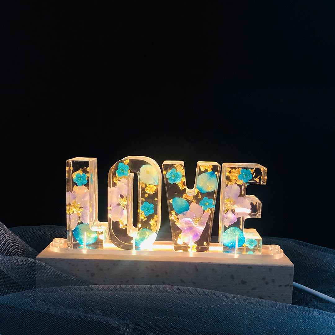 Mother's Day Gift Custom Resin Letter Lamp - HANDMADE-Engravingift