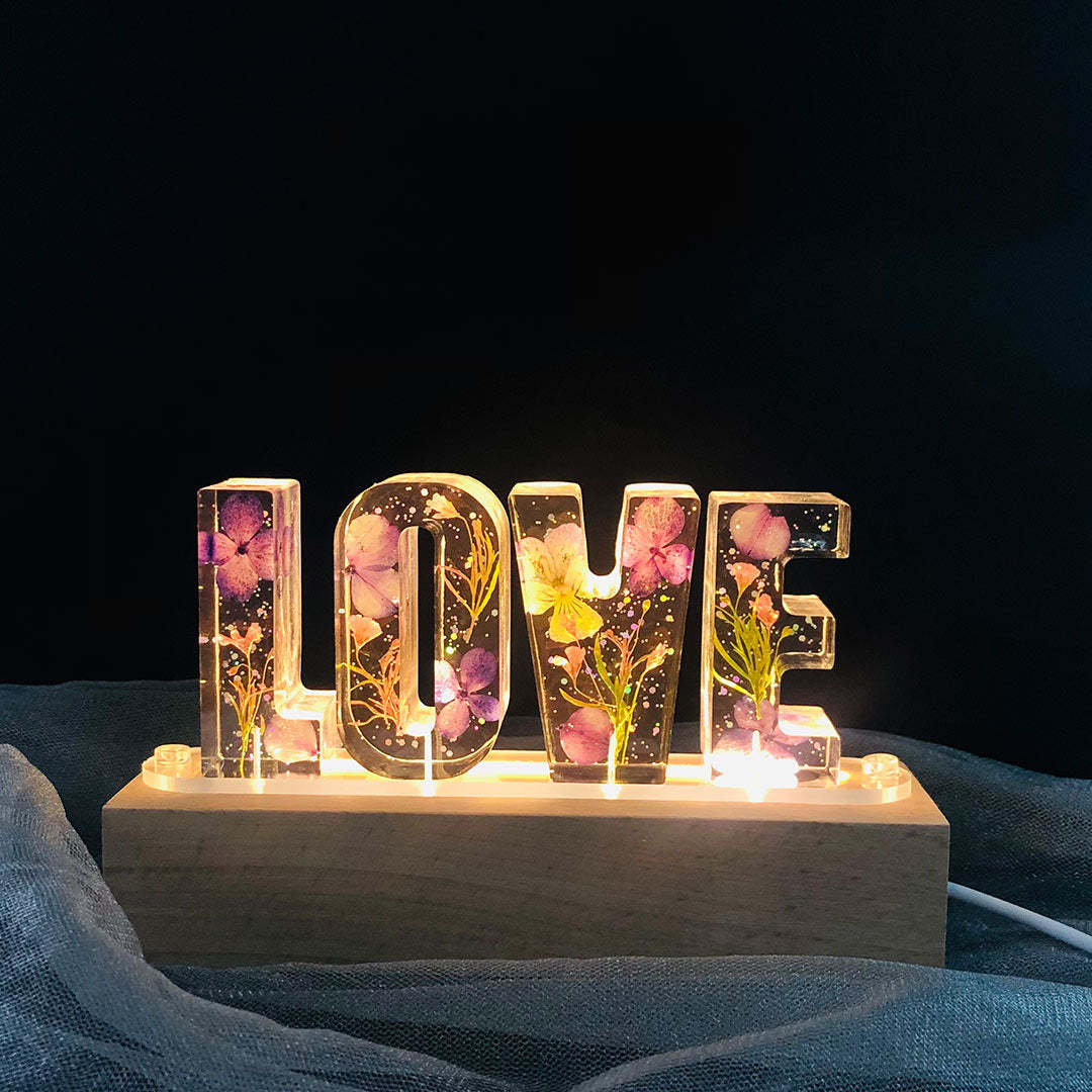 Mother's Day Gift Custom Resin Letter Lamp - HANDMADE-Engravingift