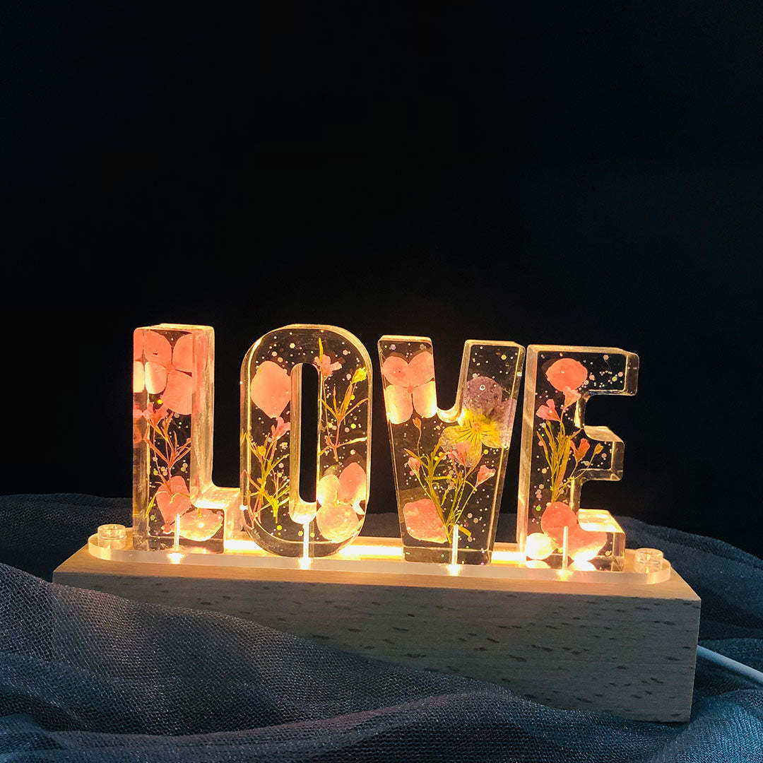 Mother's Day Gift Custom Resin Letter Lamp - HANDMADE-Engravingift