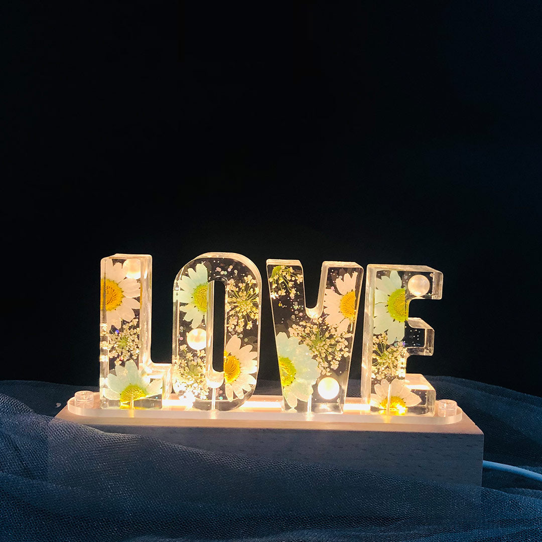 Mother's Day Gift Custom Resin Letter Lamp - HANDMADE-Engravingift