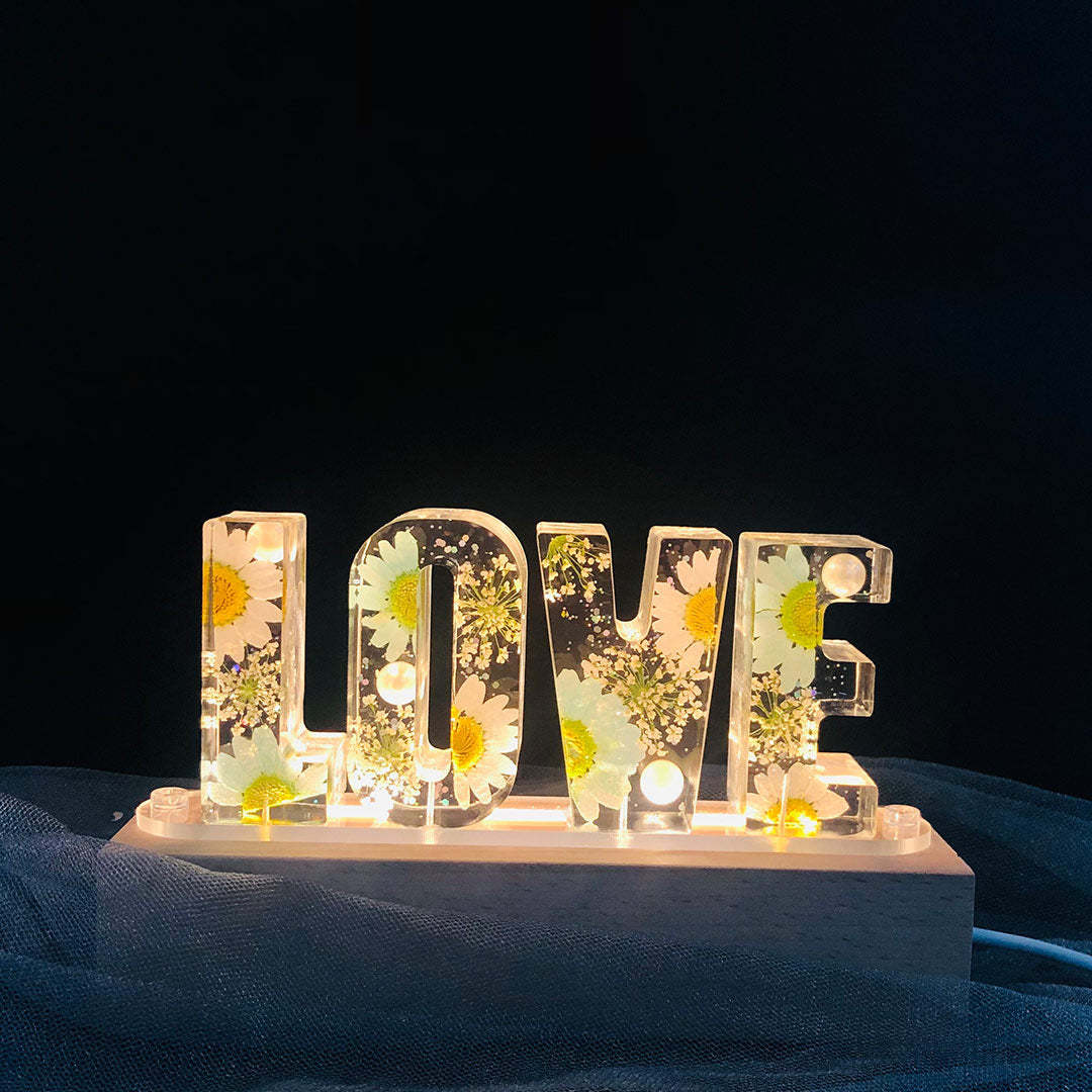 Mother's Day Gift Custom Resin Letter Lamp - HANDMADE-Engravingift