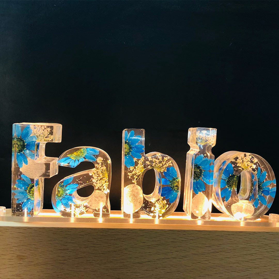 Mother's Day Gift Custom Resin Letter Lamp - HANDMADE-Engravingift