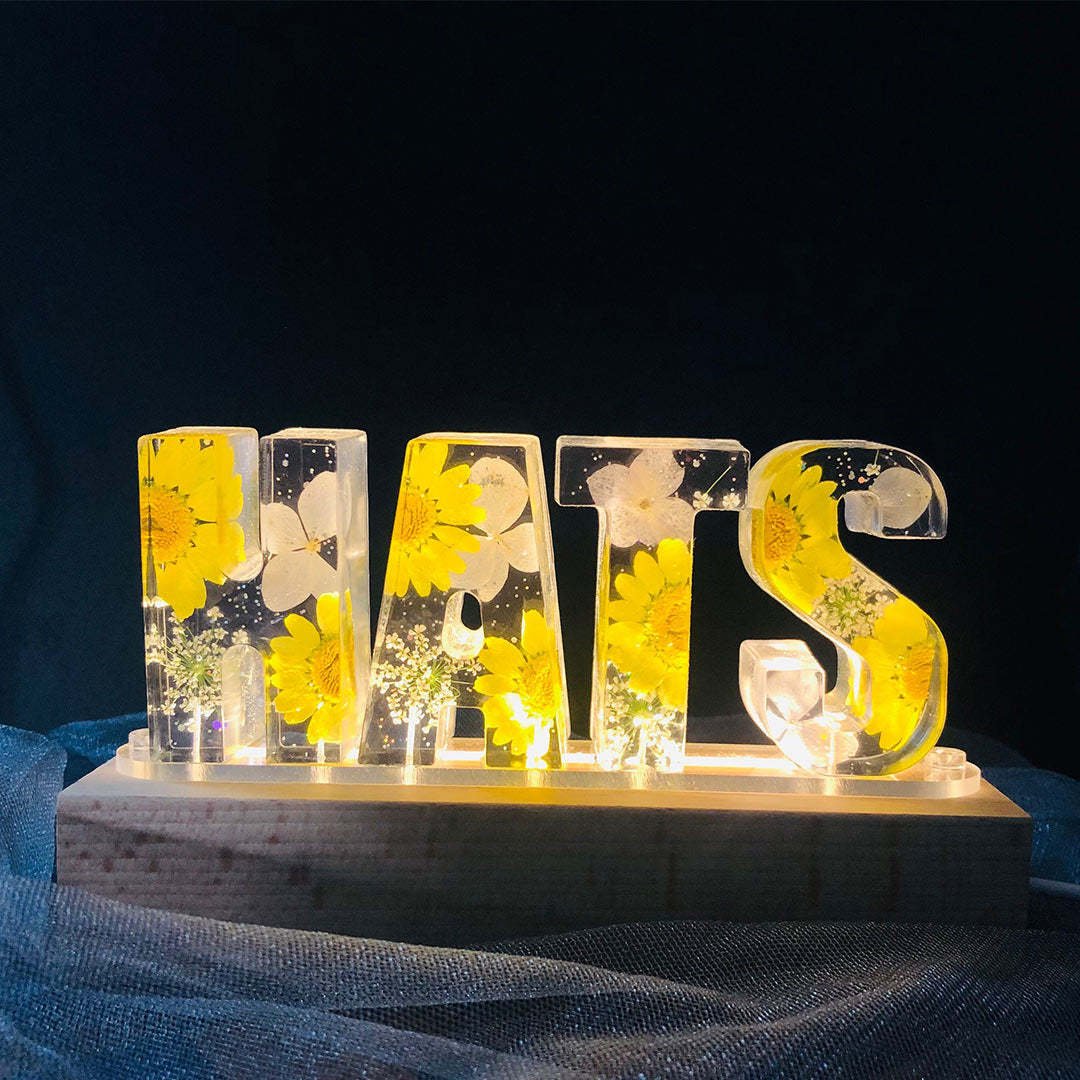 Mother's Day Gift Custom Resin Letter Lamp - HANDMADE-Engravingift
