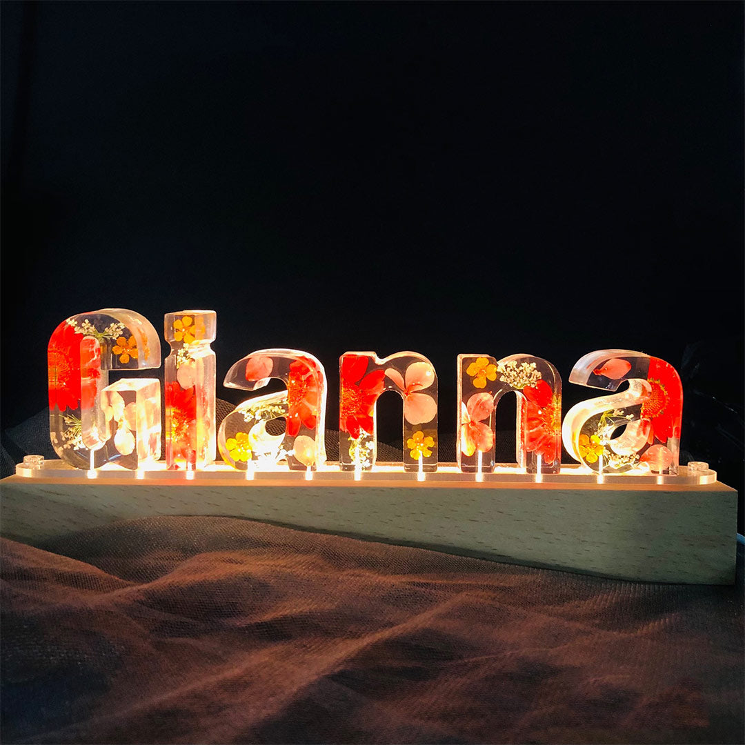 Mother's Day Gift Custom Resin Letter Lamp - HANDMADE-Engravingift