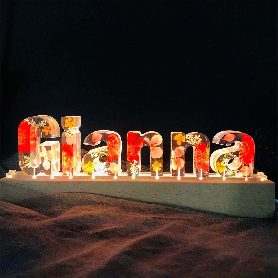 Mother's Day Gift Custom Resin Letter Lamp - HANDMADE-Engravingift