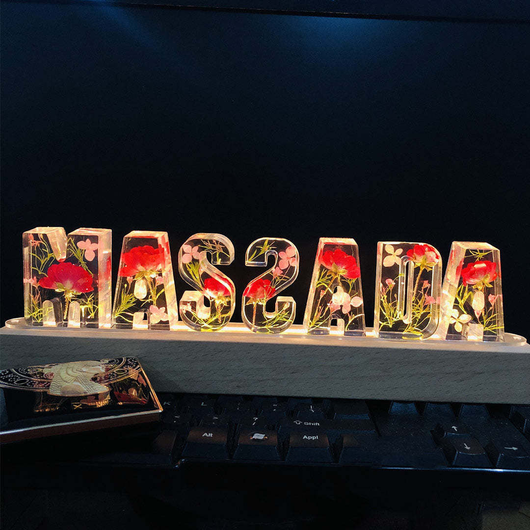Mother's Day Gift Custom Resin Letter Lamp - HANDMADE-Engravingift