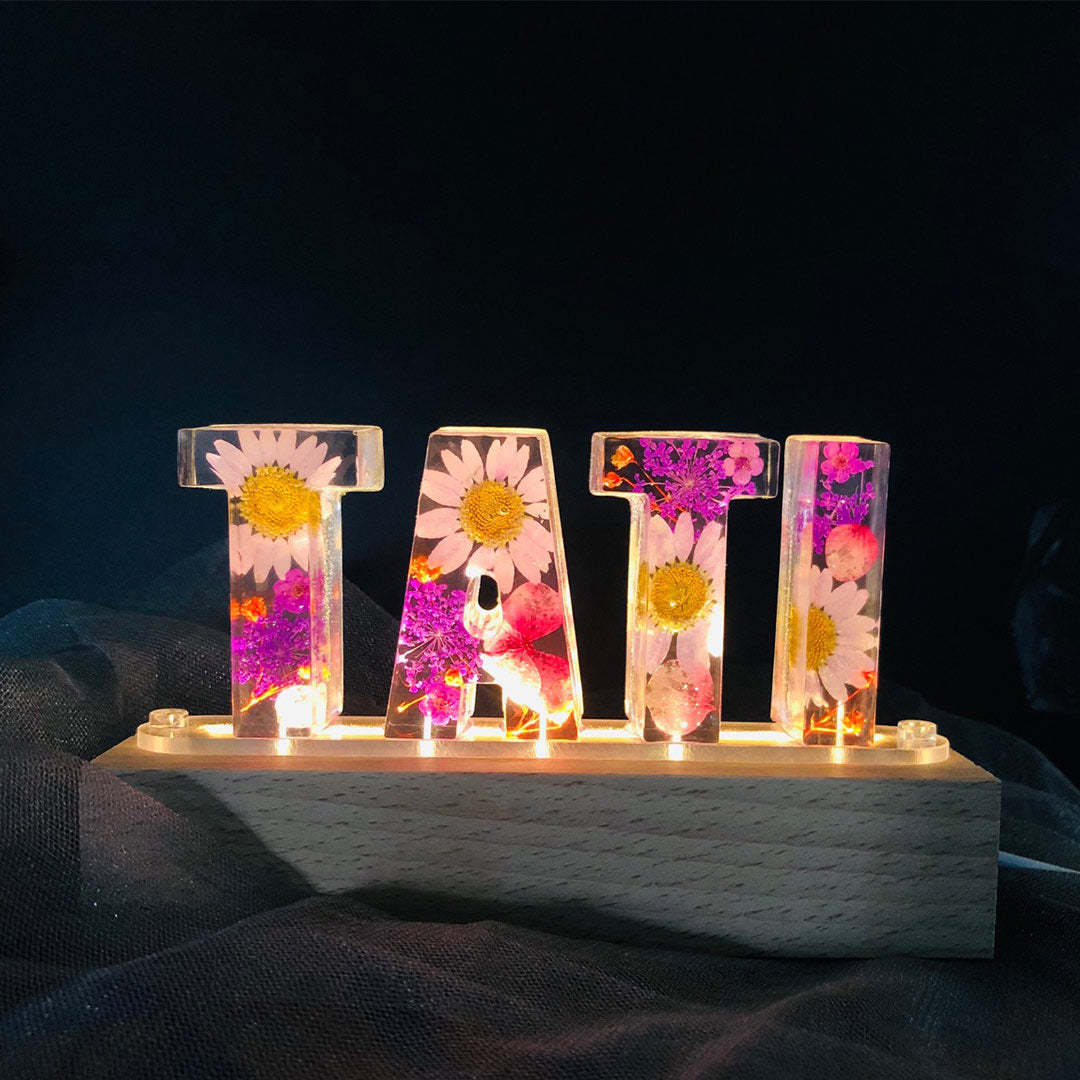 Mother's Day Gift Custom Resin Letter Lamp - HANDMADE-Engravingift