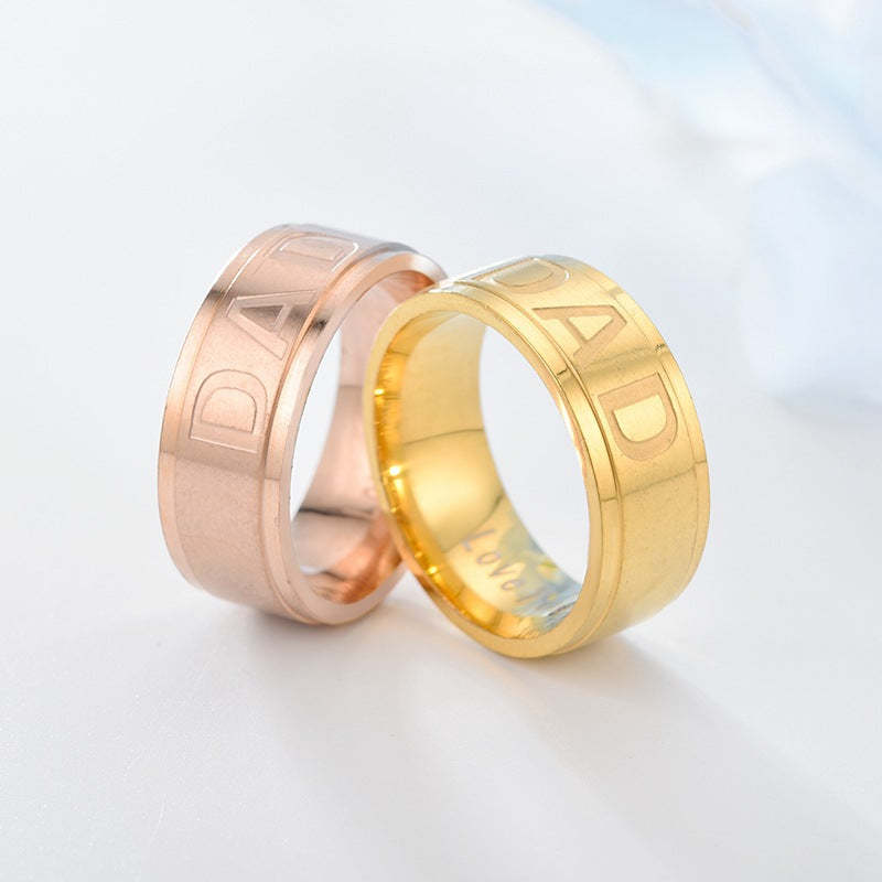 Christmas Gift Love You Dad Titanium Steel Ring Christmas Gift-Engravingift