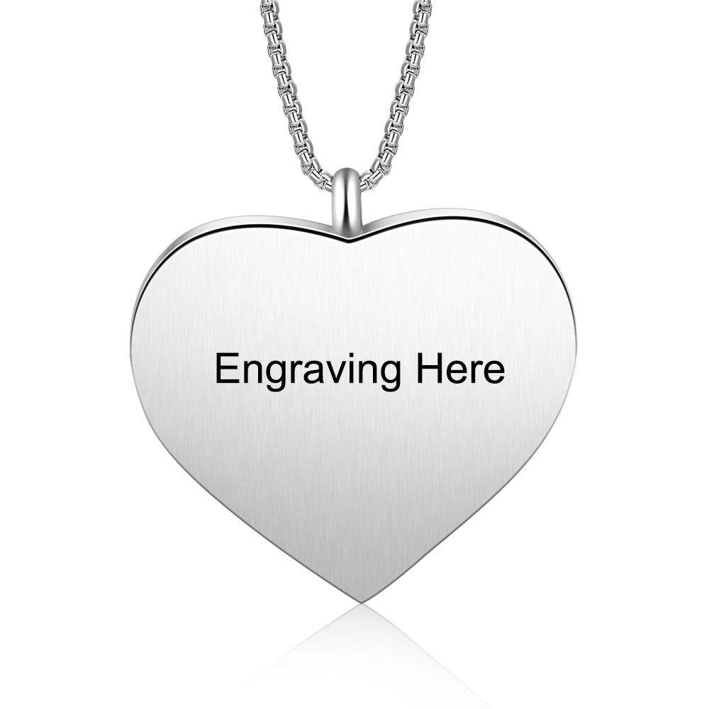 Christmas Gift Personalized Heart Photo Necklace With Engraving