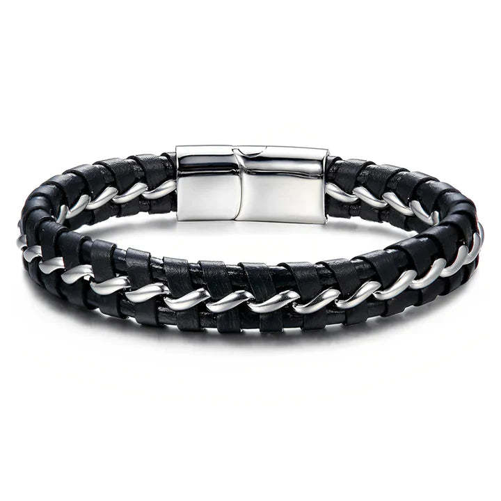 Christmas Gift To My Son Leather Wave Bracelet Highs and Lows Bracelet Birthday Gift "I WILL BE THERE FOR YOU"-Engravingift