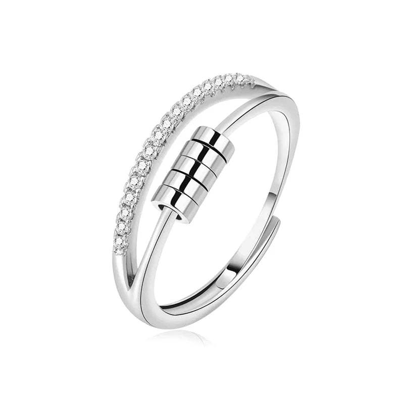 Mother's Day Gift For Daughter - S925 Drive Away Your Anxiety Layer Beads Fidget Ring-Engravingift
