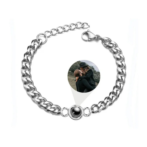 Projection Bracelet Cuban Chain Bracelet Personalized Photo Bracelet