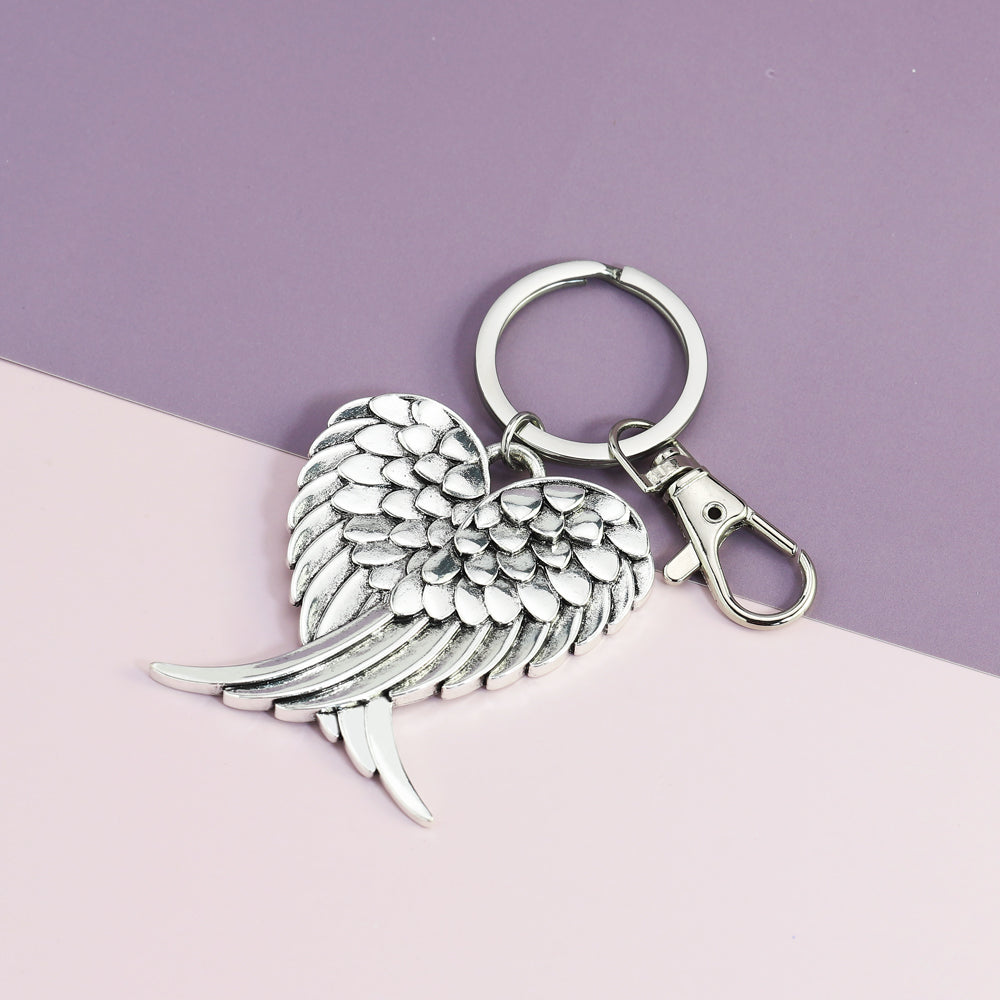 Mother's Day Gift Personalized custom wing keychain-Engravingift