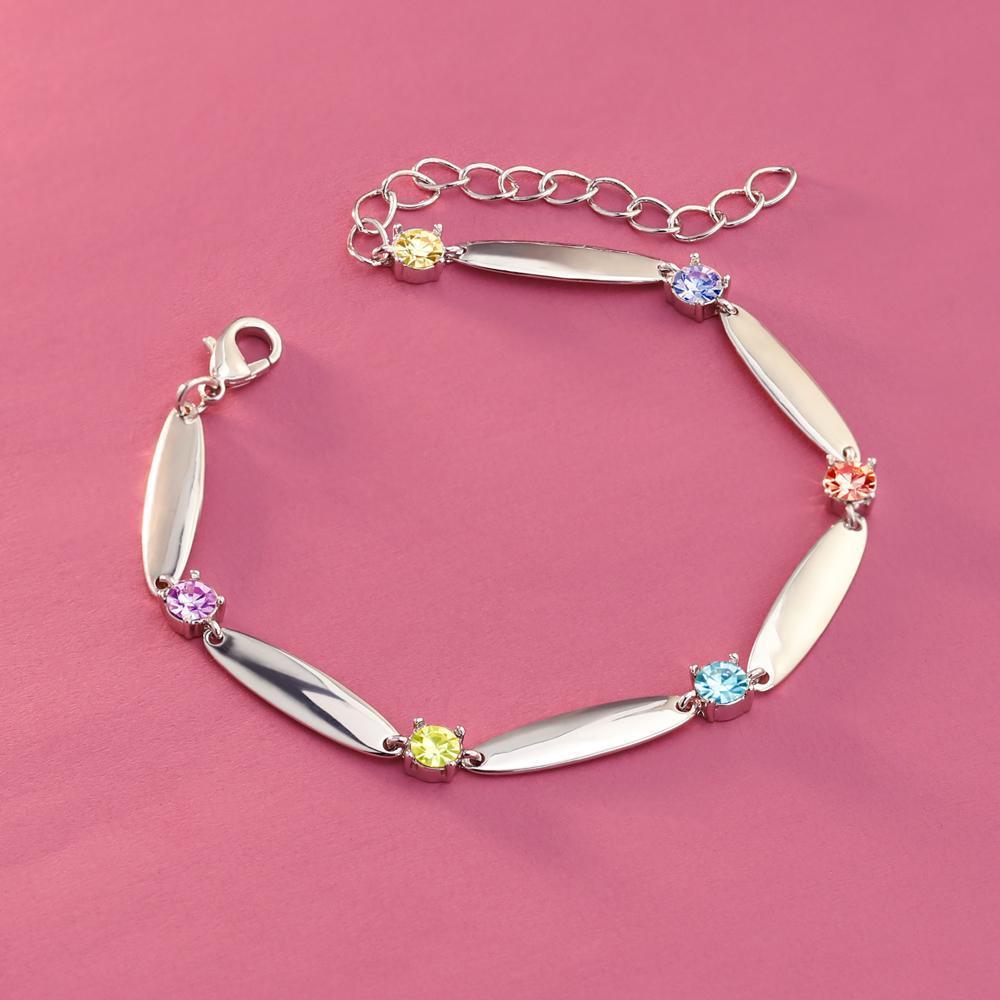 Mother's Day Gift Mother Bracelet with Family Names and Birthstones-Engravingift