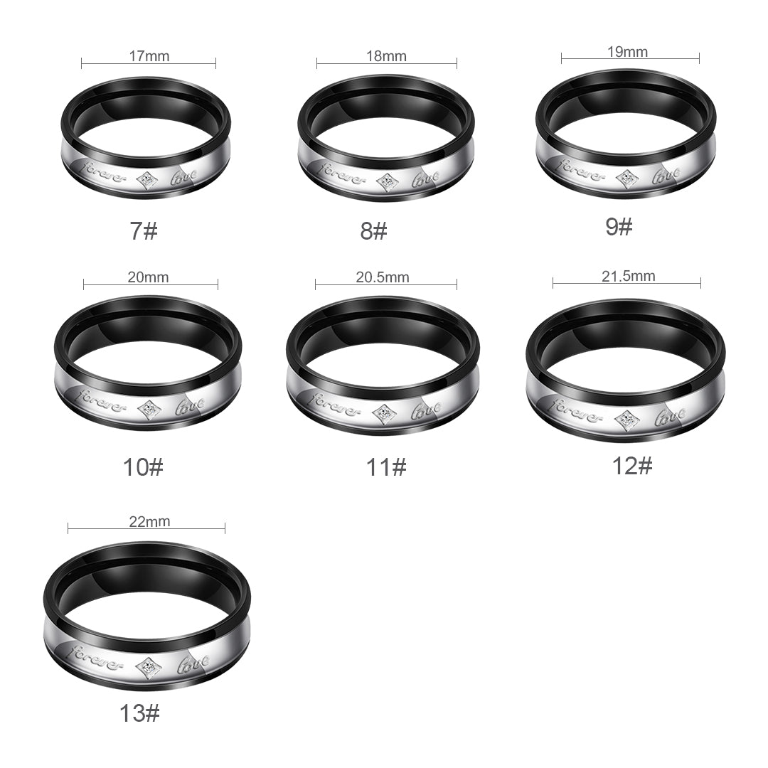 Valentine's Day Gift His & Hers Forever Love Heart Promise  Couples Wedding Ring