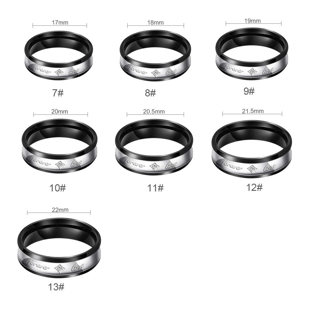 Valentine's Day Gift His & Hers Forever Love Heart Promise Couples Wedding Ring