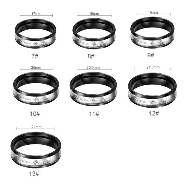 Valentine's Day Gift His & Hers Forever Love Heart Promise  Couples Wedding Ring