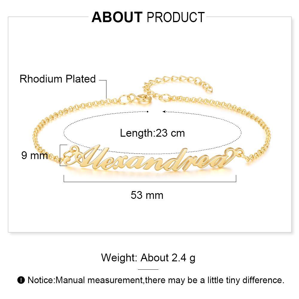Custom Name Bracelets Personalized Name Bracelets Gold