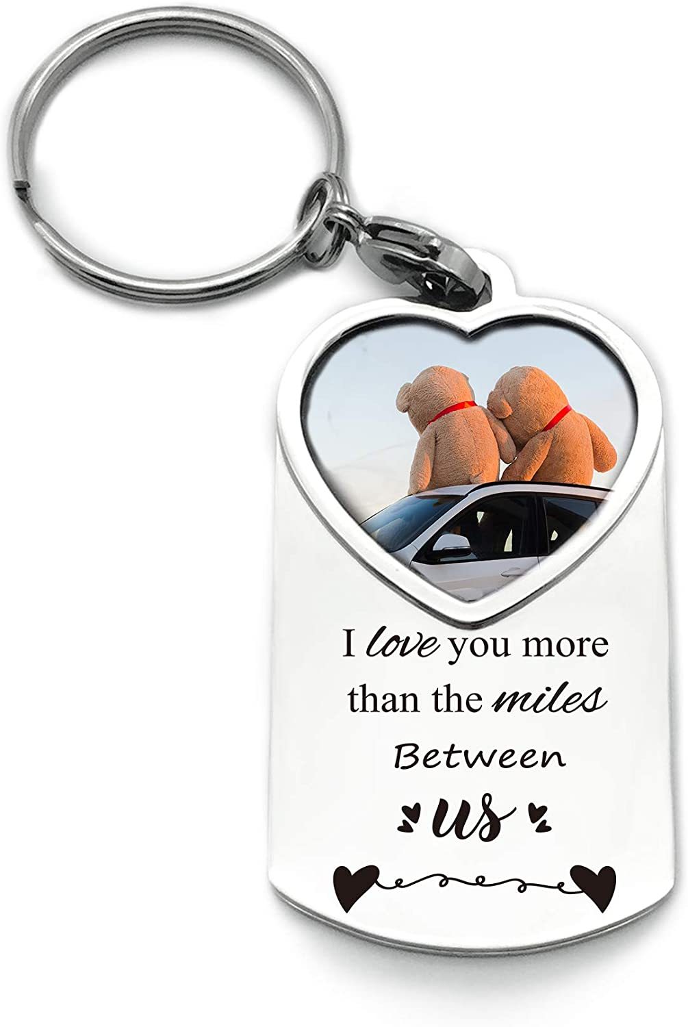Mother's Day Gift Long Distance Relationship Gift Couples Picture Frame Keychain-Engravingift