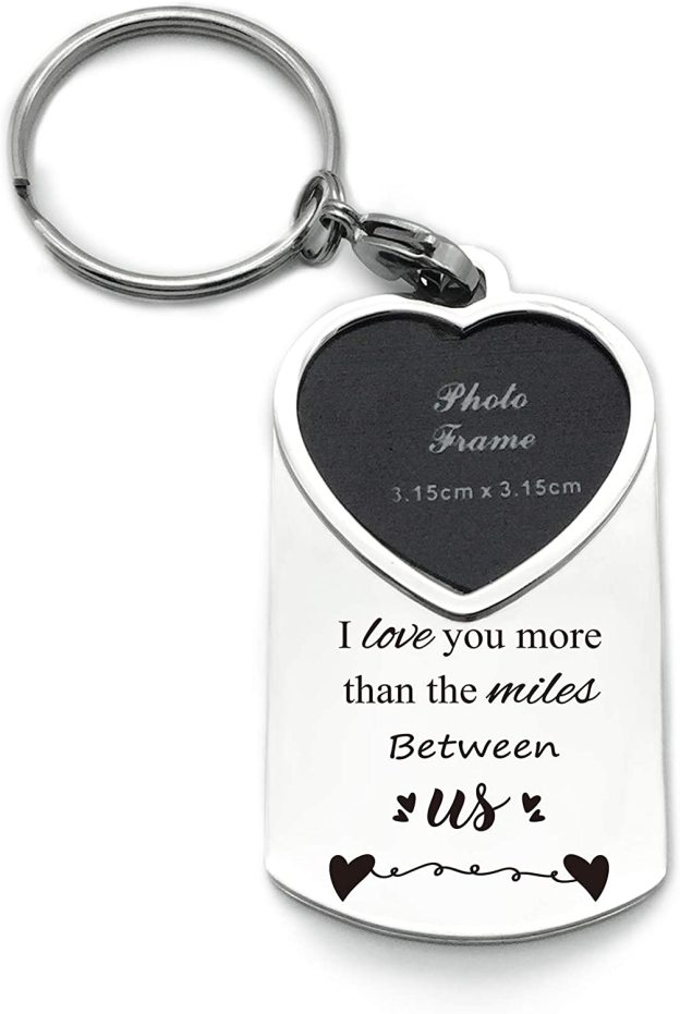 Mother's Day Gift Long Distance Relationship Gift Couples Picture Frame Keychain-Engravingift