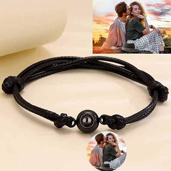 Mother's Day Gift Personalized Projection Photo Bracelet with Picture Inside-Engravingift