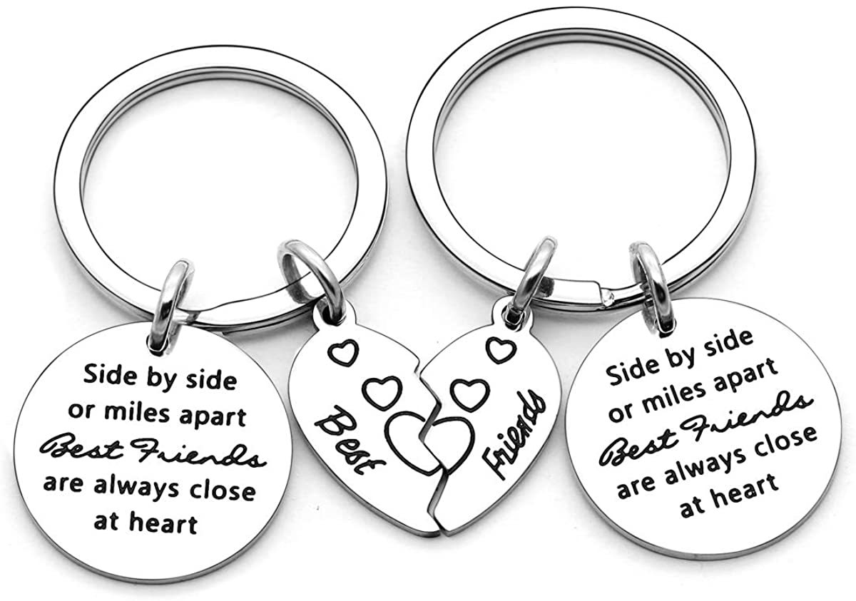 Best Friend Gifts 2 Pcs puzzle Keychains-Engravingift