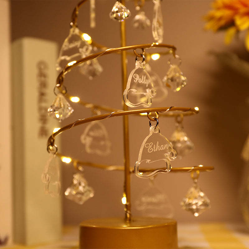 Christmas Gift Custom Name Crystal Tree Lights