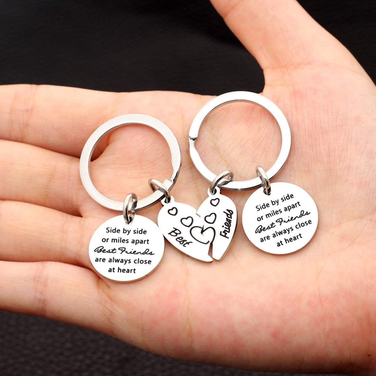 Best Friend Gifts 2 Pcs puzzle Keychains-Engravingift