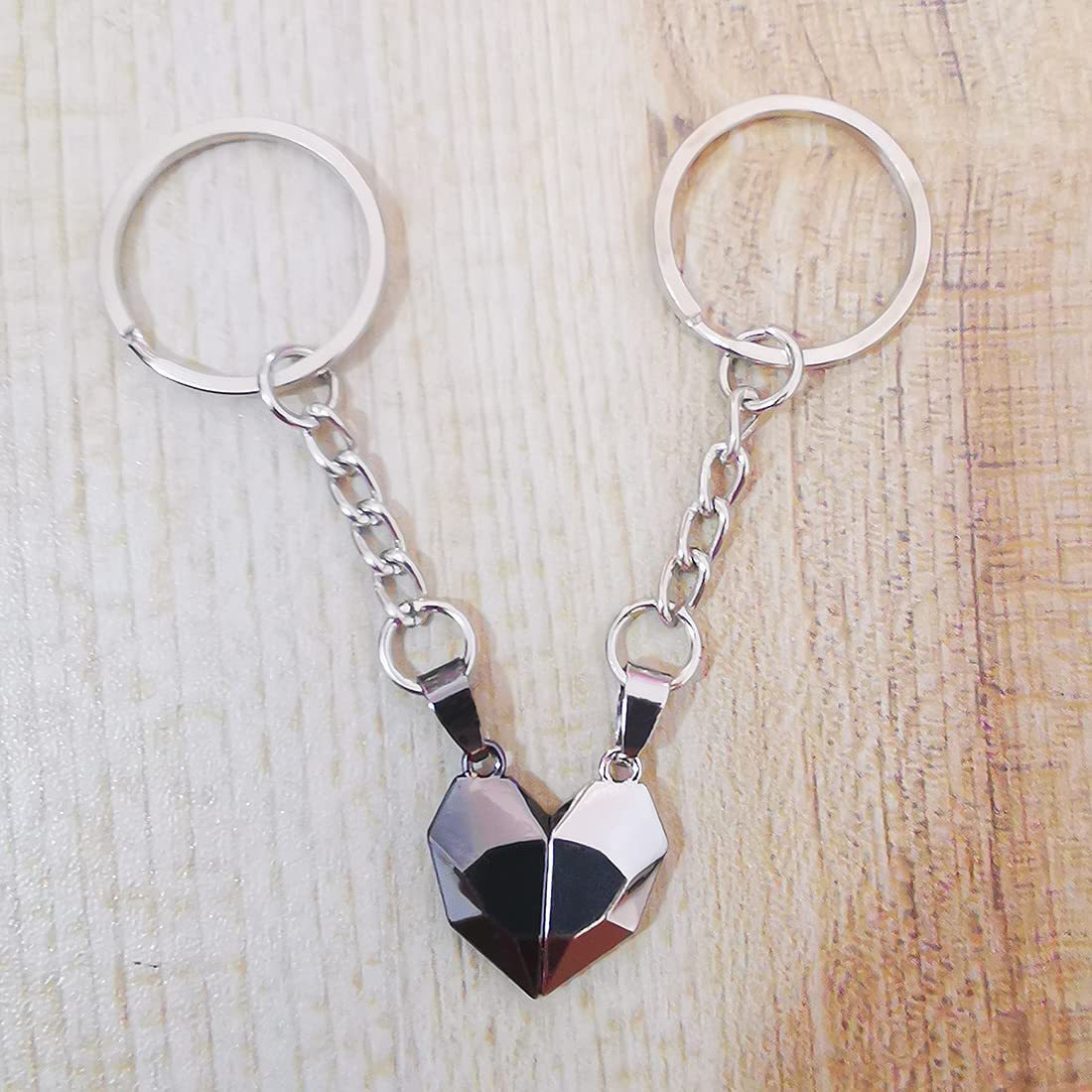 Mother's Day Gift Wishing Stone Magnet Two Souls One Heart Couple Keychain-Engravingift