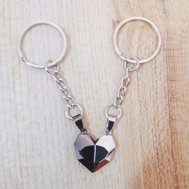 Mother's Day Gift  Wishing Stone Magnet Two Souls One Heart Couple Keychain-Engravingift
