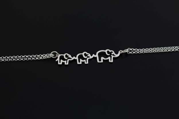 Mother's Day Gift A Charmed Impression Mother & Daughter Bracelet Elephant Bracelet-Engravingift