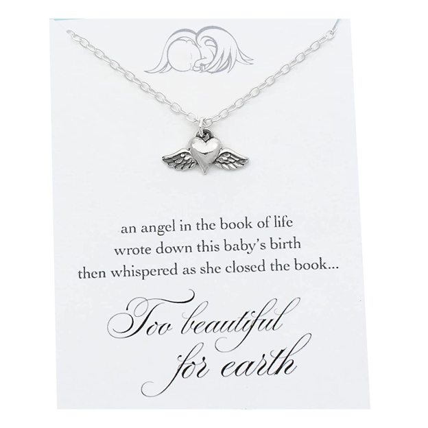 Mother's Day Gift Angel Baby Memorial Charm Miscarriage Necklace-Engravingift