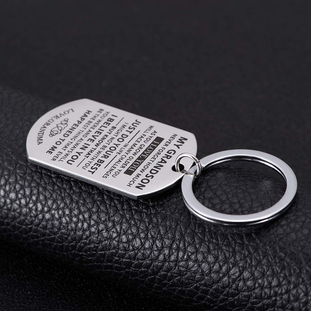 Christmas Gift To My Grandson keychain-Inspirational Gifts for grandson