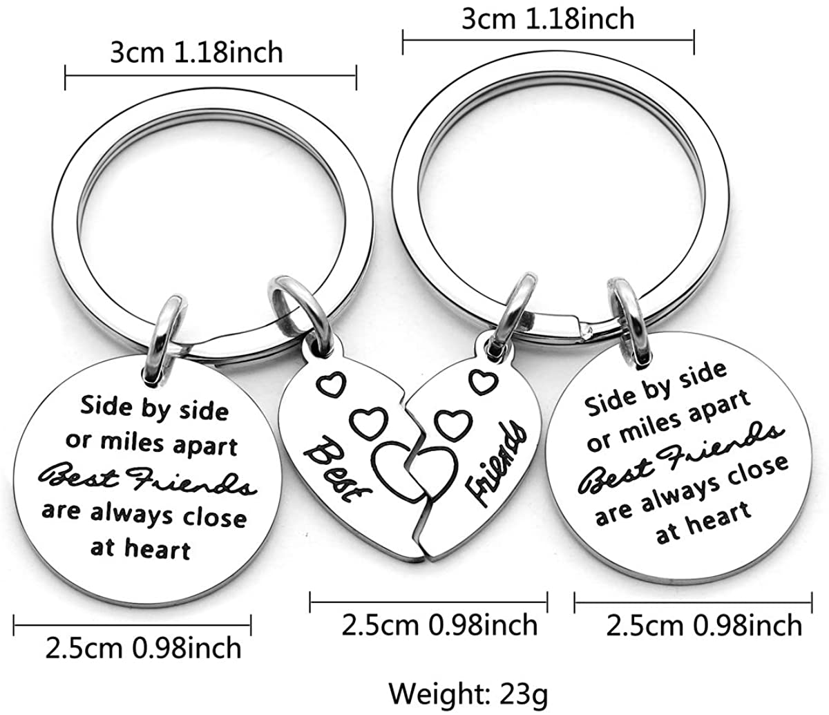 Best Friend Gifts 2 Pcs puzzle Keychains-Engravingift