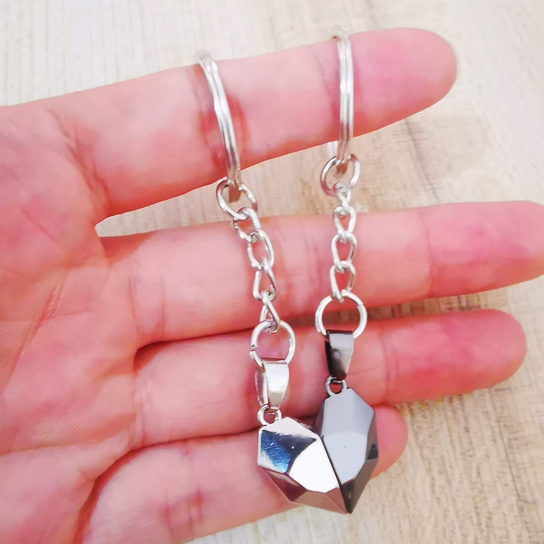 Mother's Day Gift  Wishing Stone Magnet Two Souls One Heart Couple Keychain-Engravingift