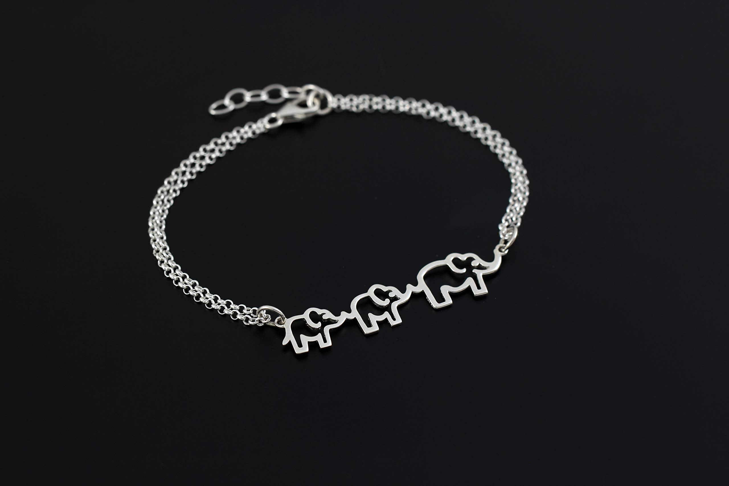 Mother's Day Gift A Charmed Impression Mother & Daughter Bracelet Elephant Bracelet-Engravingift