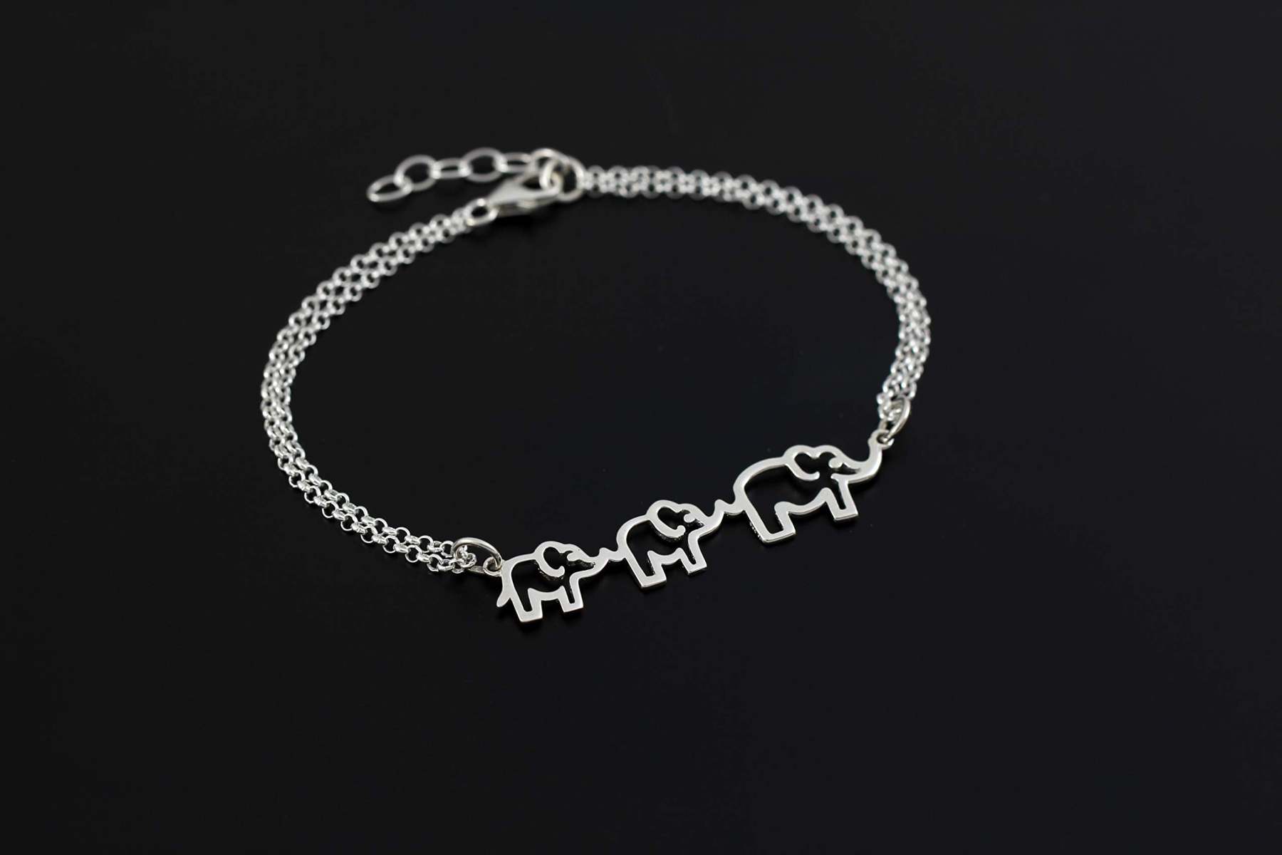 Mother's Day Gift A Charmed Impression Mother & Daughter Bracelet Elephant Bracelet-Engravingift