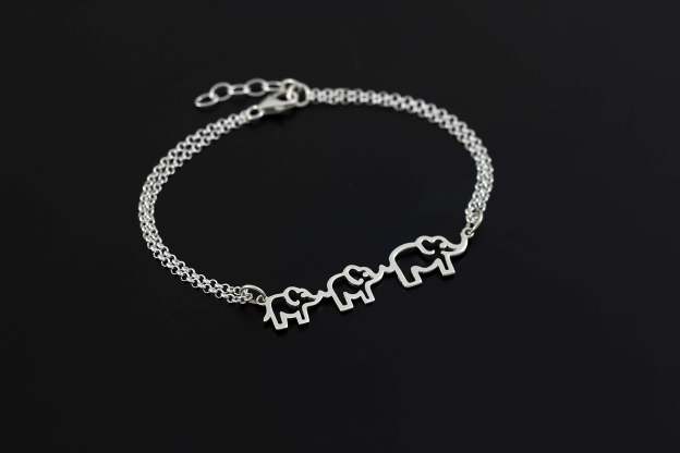 Mother's Day Gift A Charmed Impression Mother & Daughter Bracelet Elephant Bracelet-Engravingift
