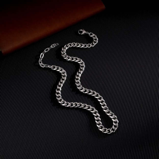 Father's Day Gift To My Dear Son Cuban Chain Necklace Stainless Steel Necklace Warm Gifts