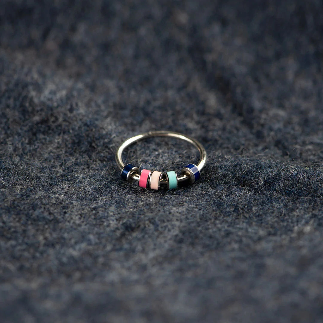 Mother's Day Gift To My Daughter Anxiety Relieving Enamel Fidget Ring-Engravingift