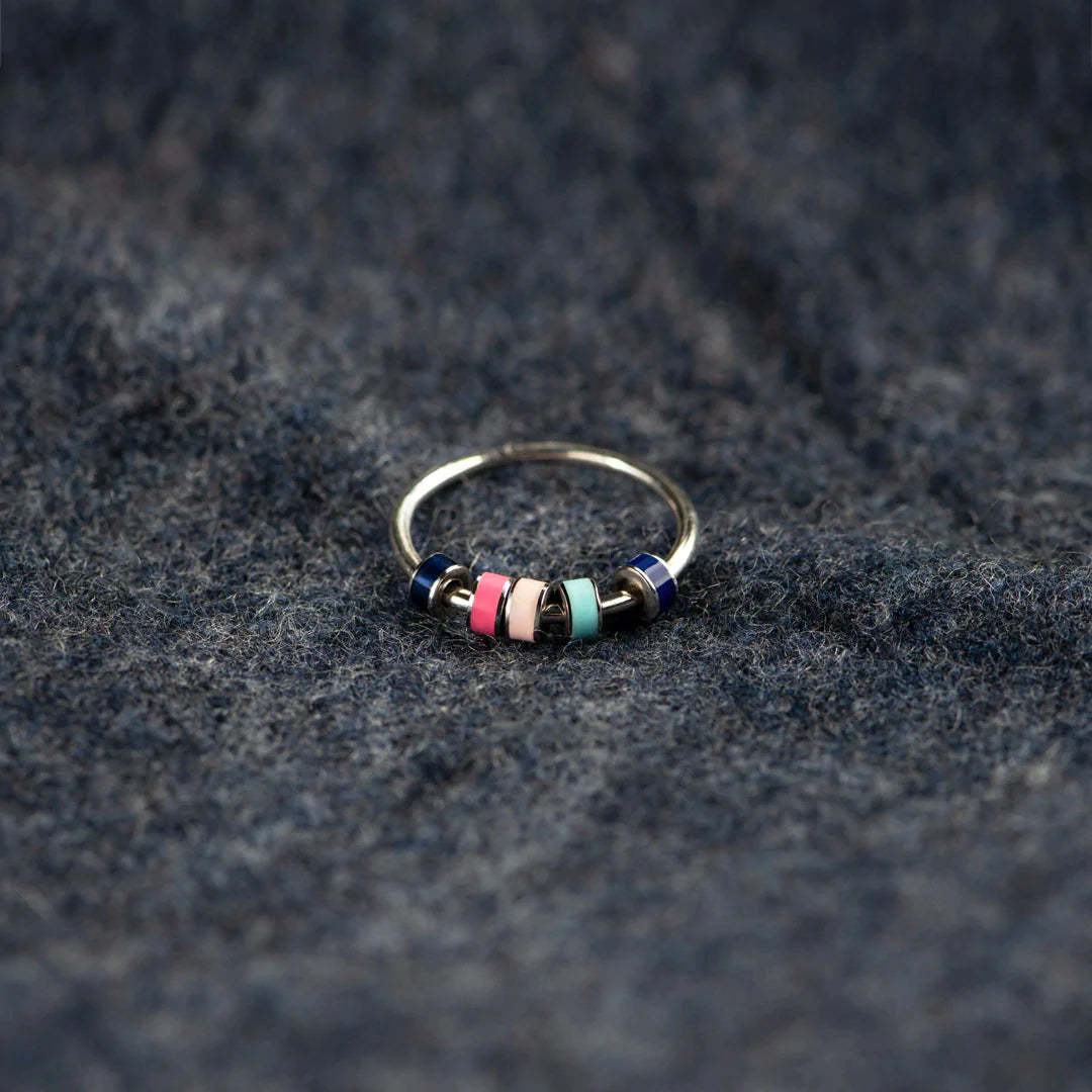 Mother's Day Gift To My Daughter Anxiety Relieving Enamel Fidget Ring-Engravingift