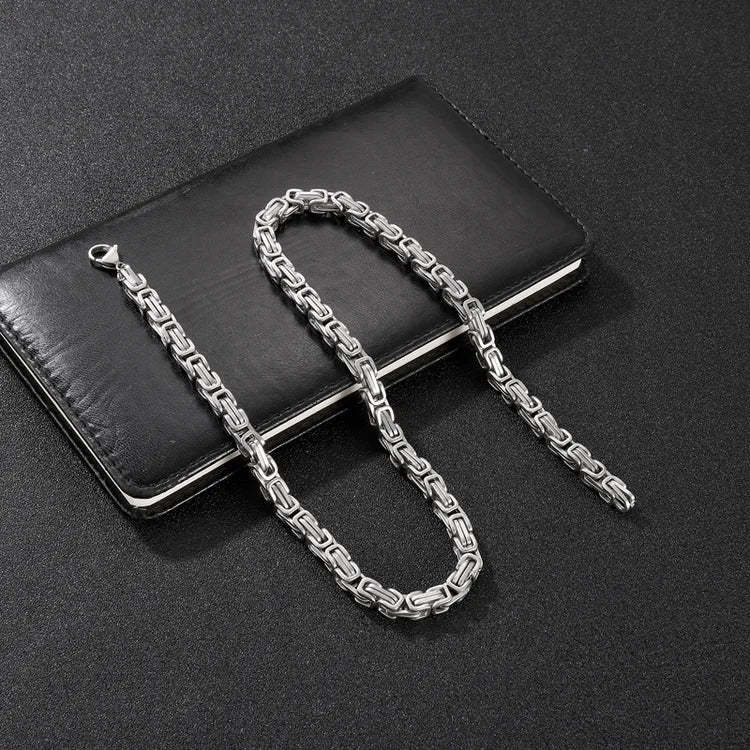 Christmas Gift To My Man I LOVE YOU Cuban Link Necklace Stainless Steel Necklace Father's Gift for Husband Boyfriend-Engravingift