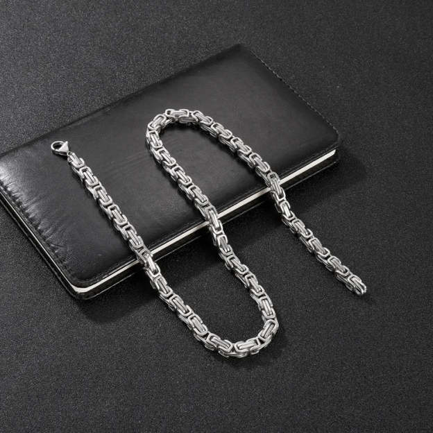 Christmas Gift To My Man I LOVE YOU Cuban Link Necklace Stainless Steel Necklace Father's Gift for Husband Boyfriend-Engravingift