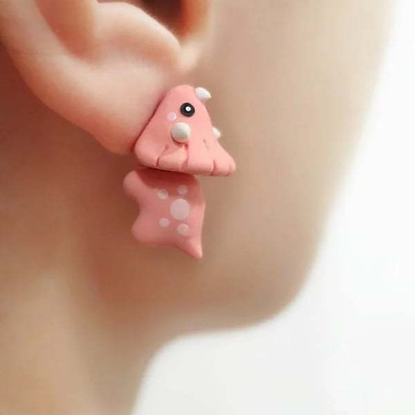 Cute Animal Bite Earrings-Engravingift