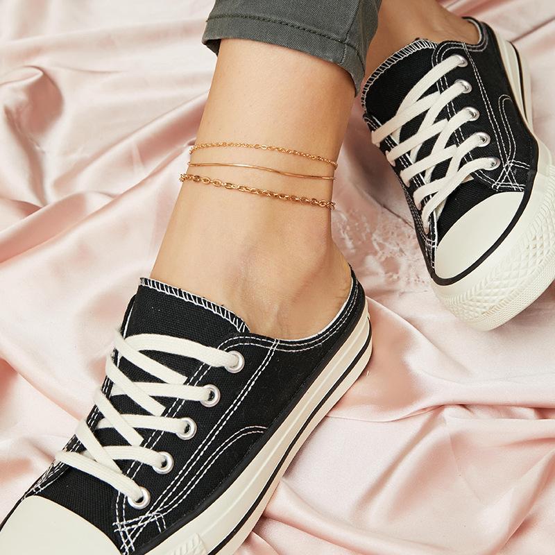 Mother's Day Gift Three Layers Anklets Bracelet Beach Anklet Set Chain Anklet-Engravingift