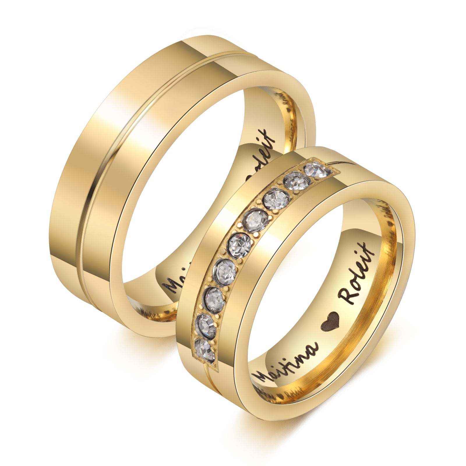 Mother's Day Gift Couple Ring Personalized Love Matching Rings Gift for Couple Friends BBF-Engravingift