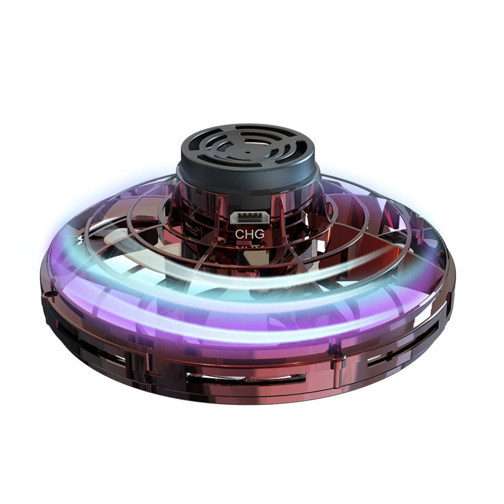 Christmas Gift Flying Spinner Toy Hand Operated Mini Drones Led Lights Flying Toys-Engravingift