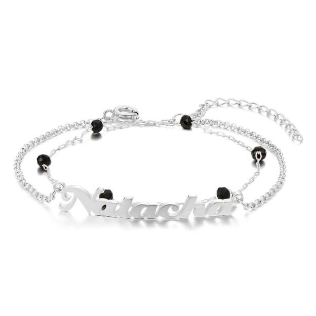 Mother's Day Gift Custom Name Anklet Bracelet Double Layers Anklet for Women-Engravingift